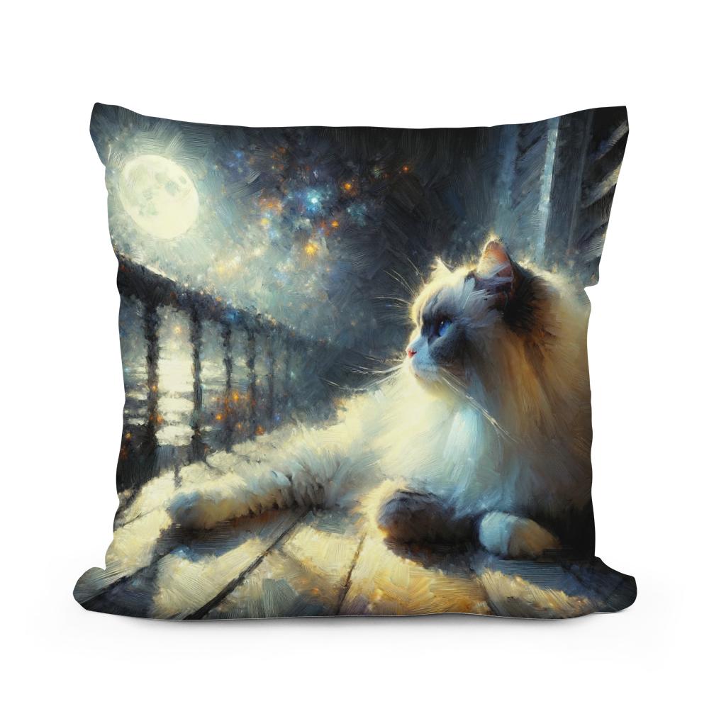 Moonlit Serenity Cotton Cushion