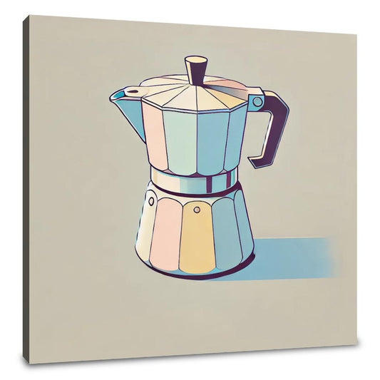 Pastel Cafetière Elegance Canvas