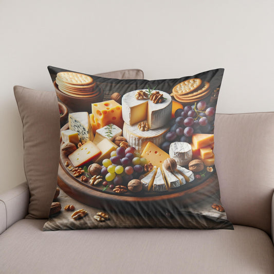 Gourmet Cheeseboard Cotton Cushion