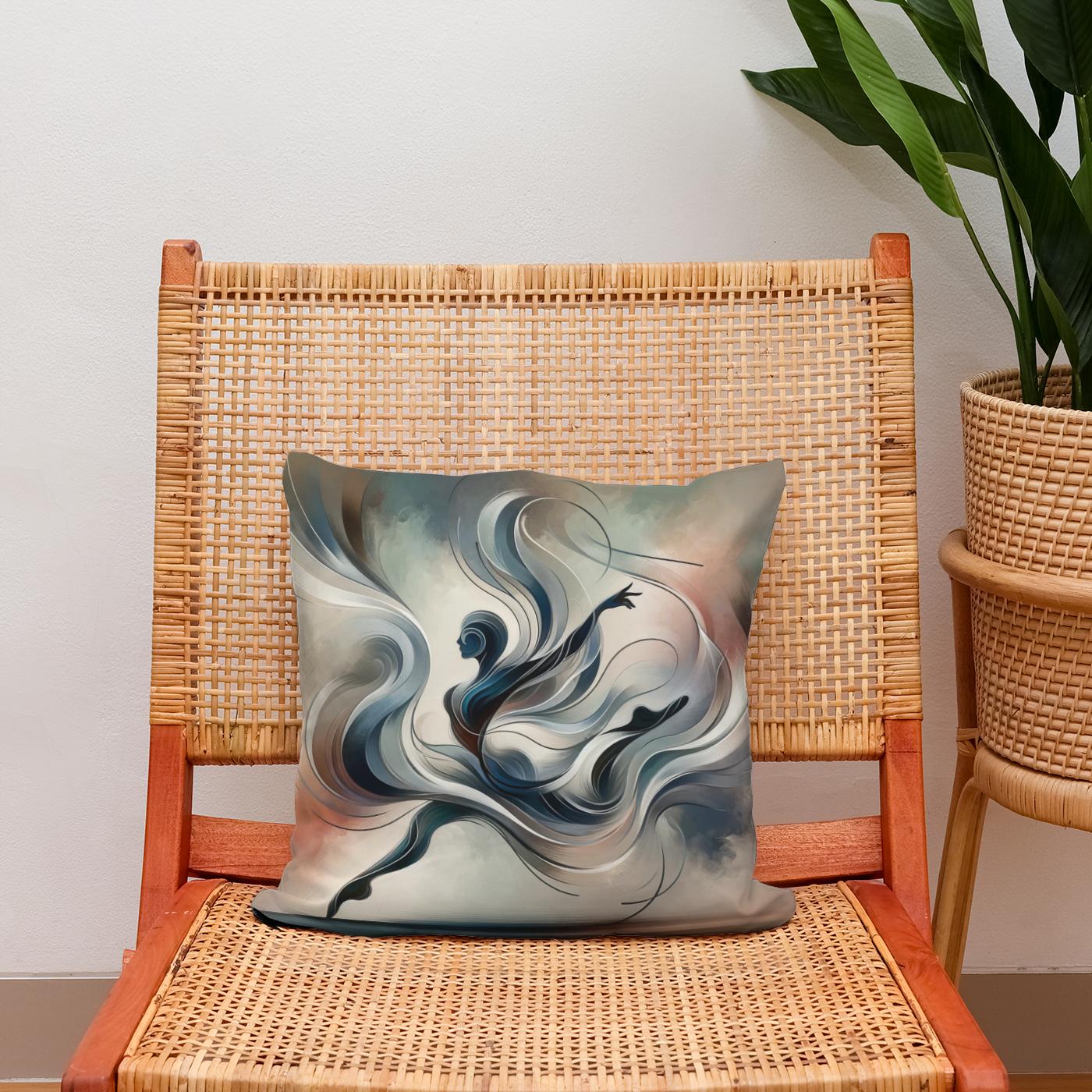 Fluid Dance Cotton Cushion