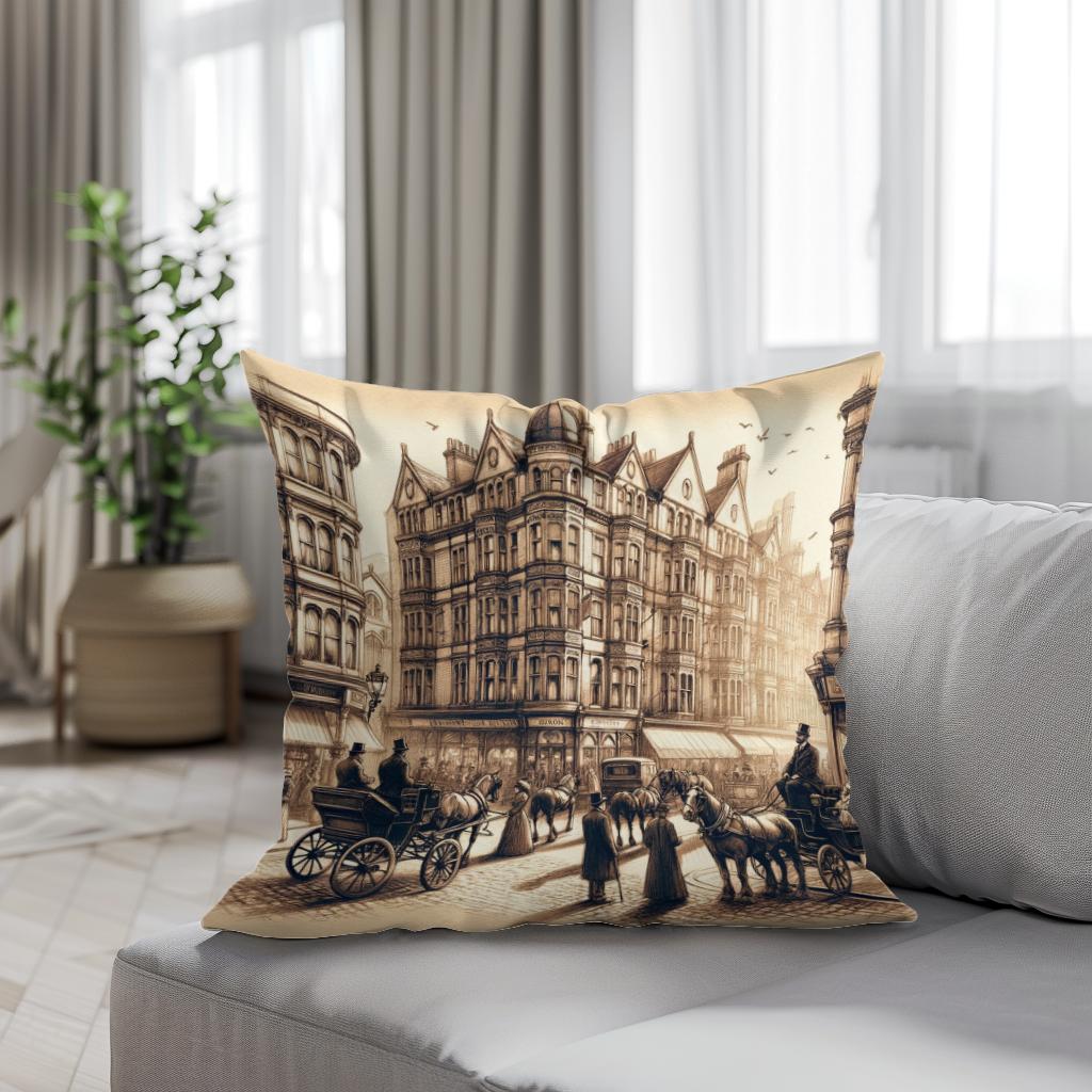 Victorian Brighton Street Cotton Cushion