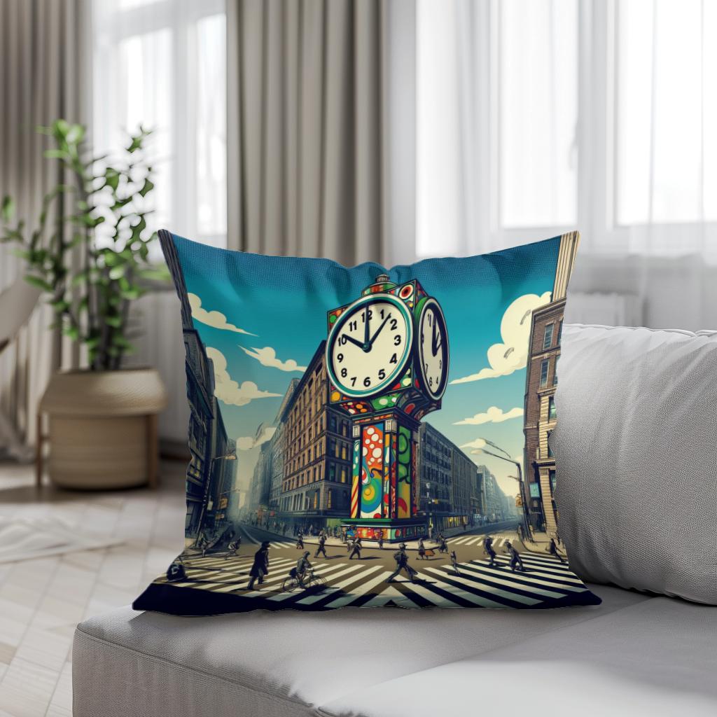 Time's Whimsy Avenue Cotton Cushion