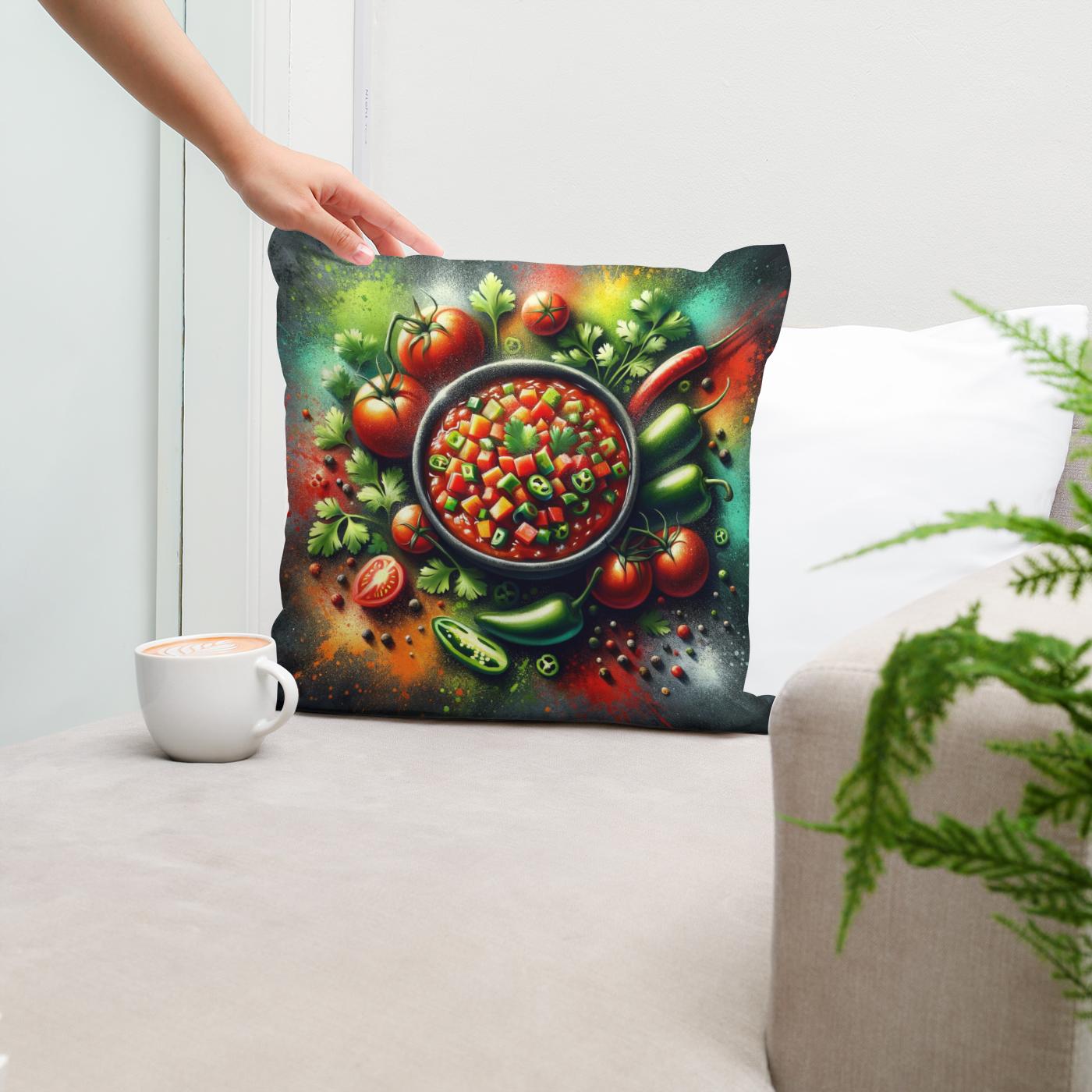 Spicy Salsa Symphony Cotton Cushion