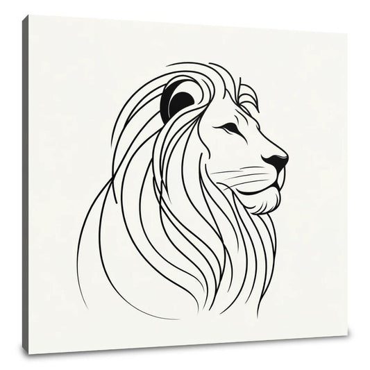 Regal Lion Silhouette Canvas