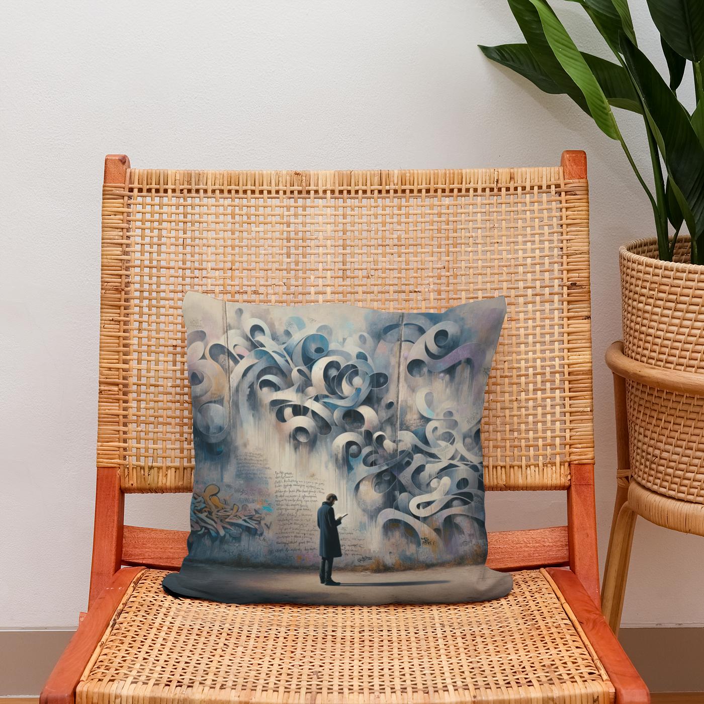 Poetic Murals Cotton Cushion