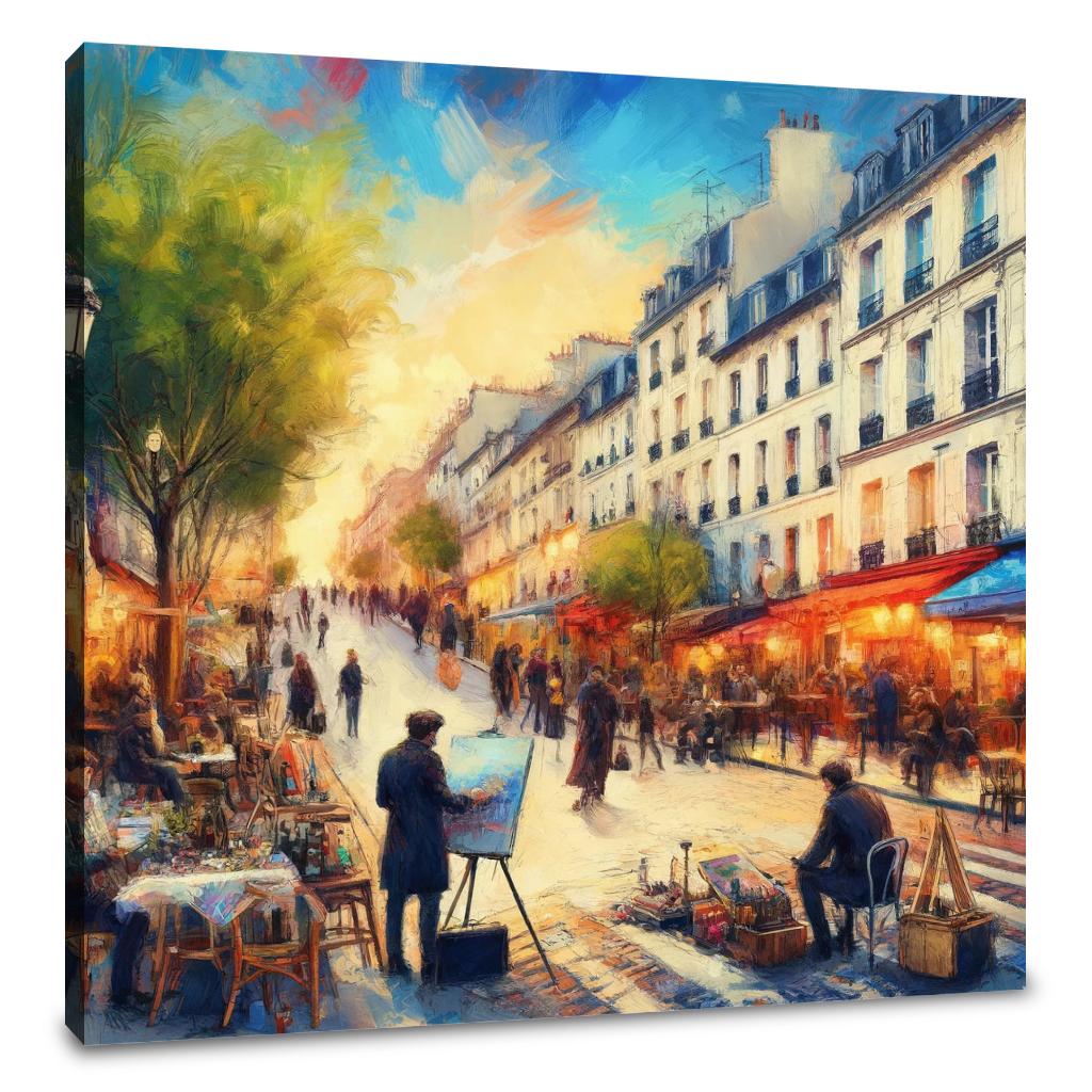 Morning Colors of Paris Montmartre Canvas