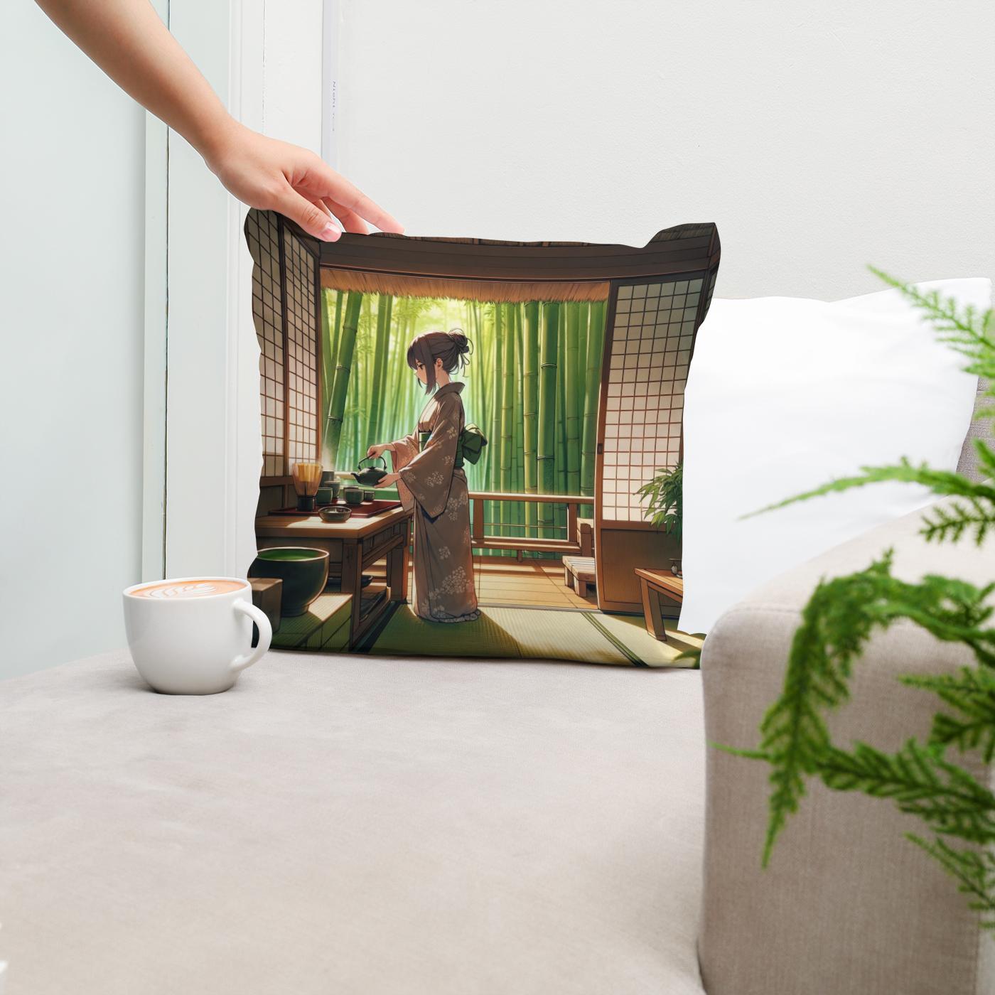 Matcha Moments Cotton Cushion
