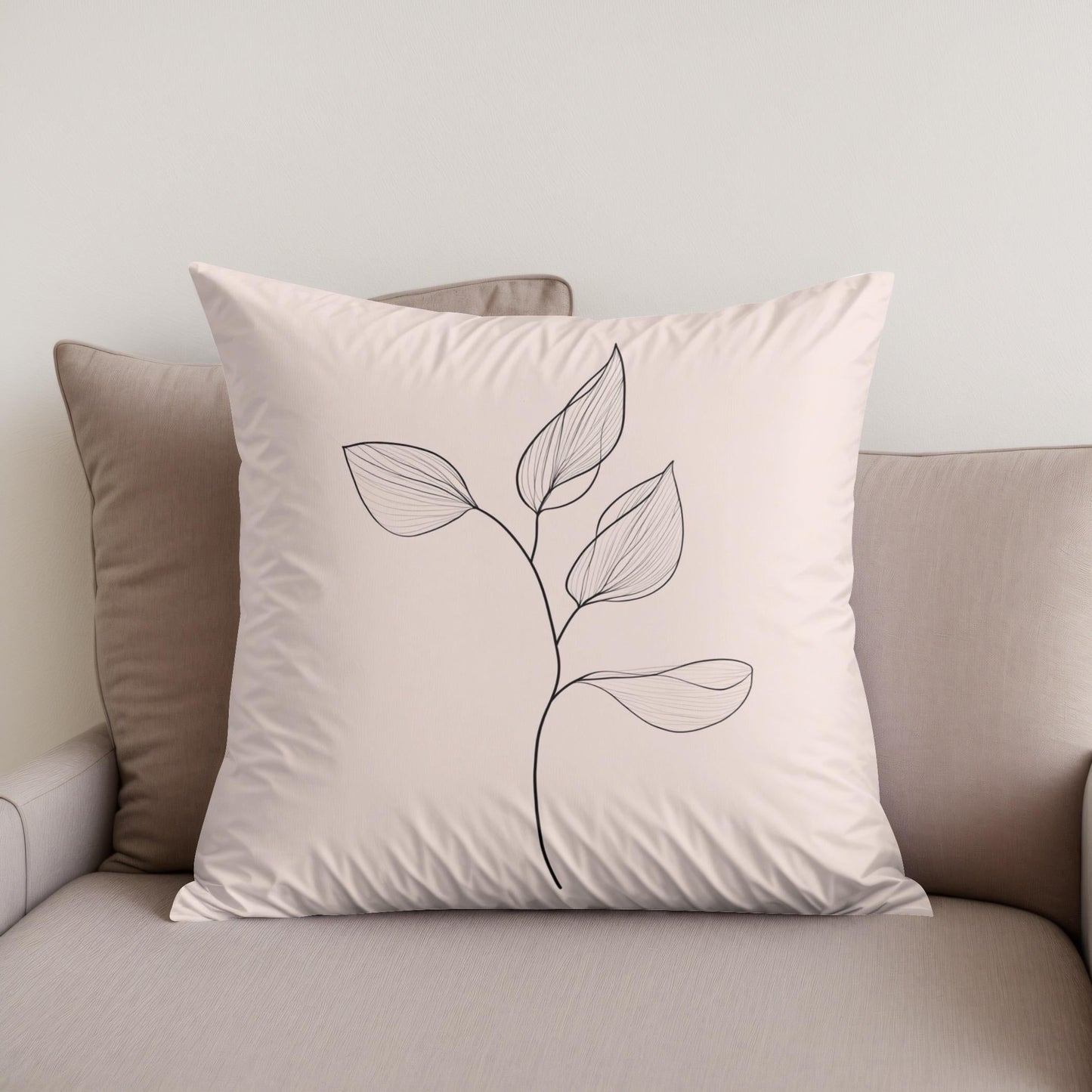 Minimalist Leaf Cotton Cushion