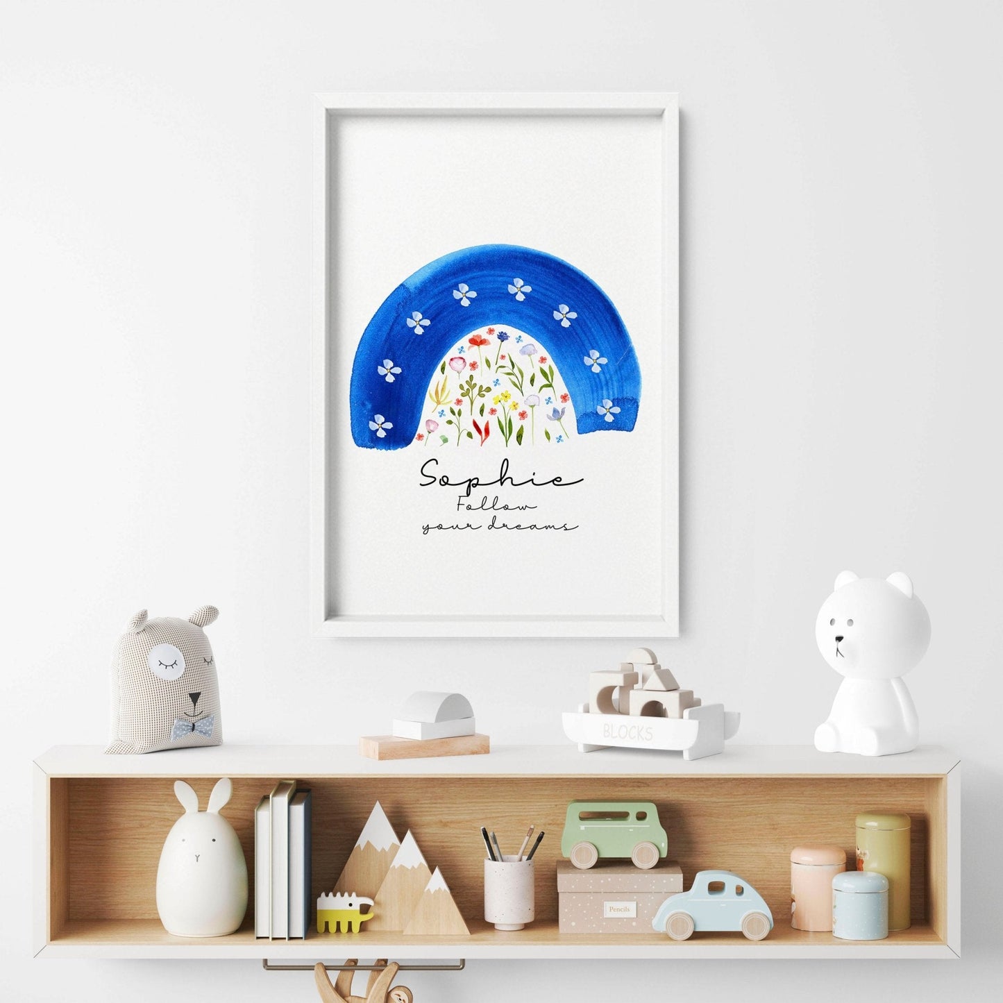 Rainbow nursery decoration wall art print
