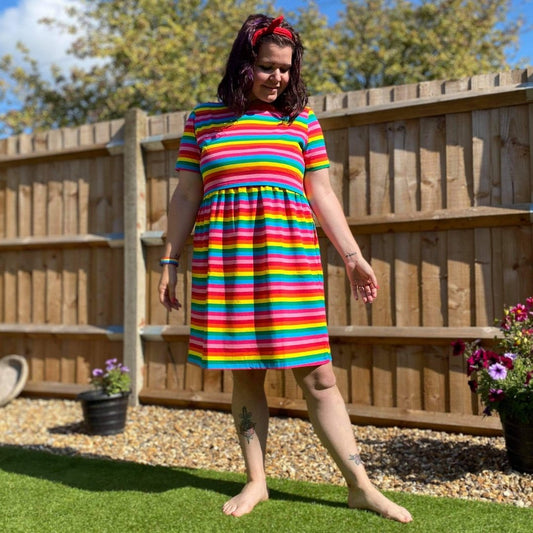 Rainbow Breastfeeding Skater Dress
