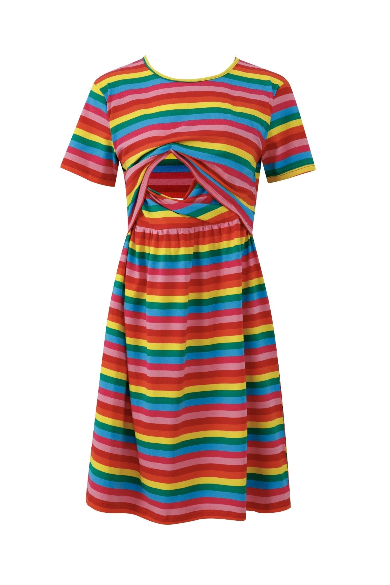 Rainbow Breastfeeding Skater Dress