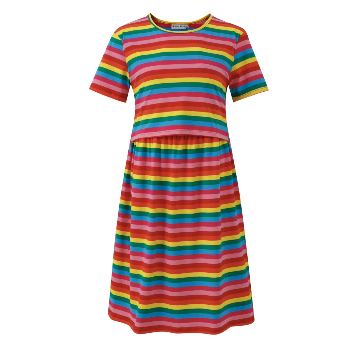Rainbow Breastfeeding Skater Dress