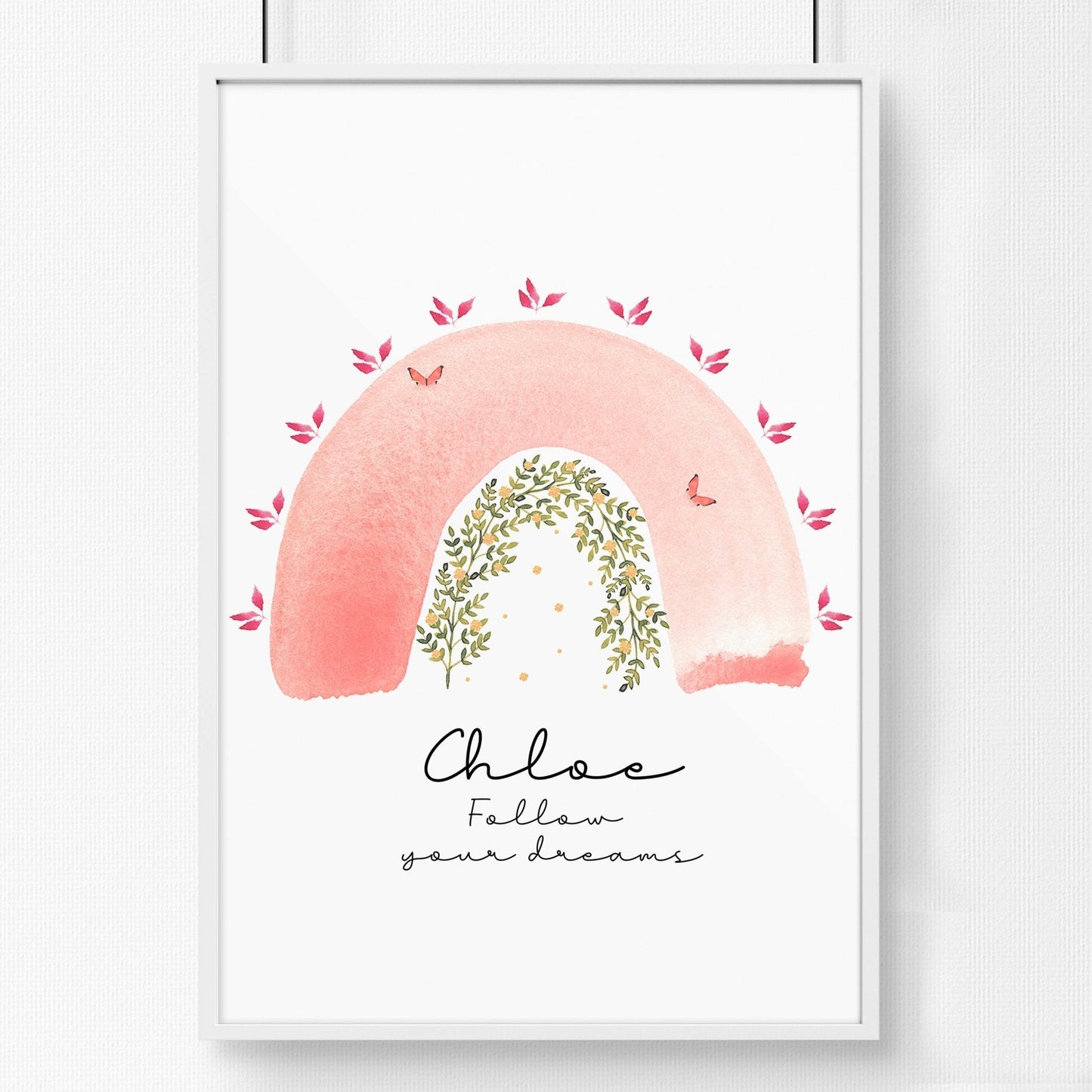 Rainbow prints | Personalised Wall art for Girls' room