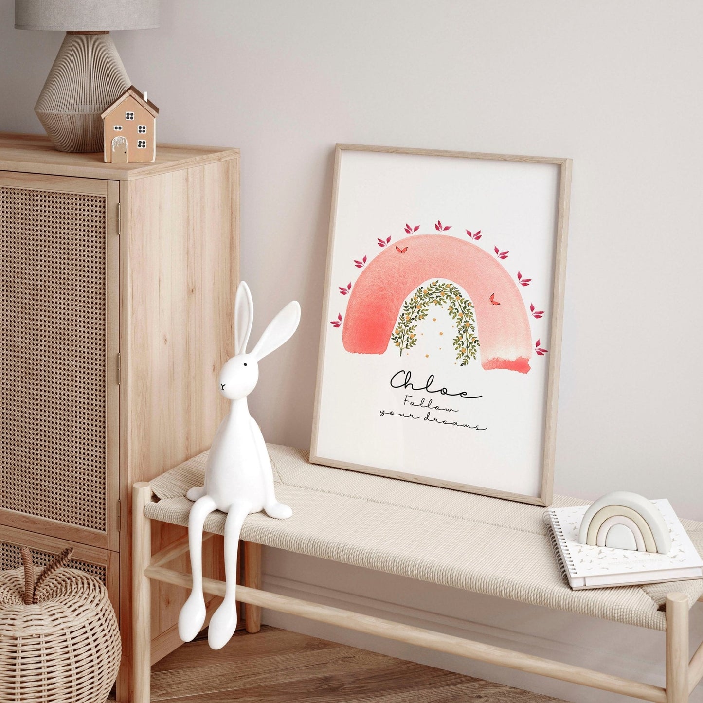 Rainbow prints | Personalised Wall art for Girls' room