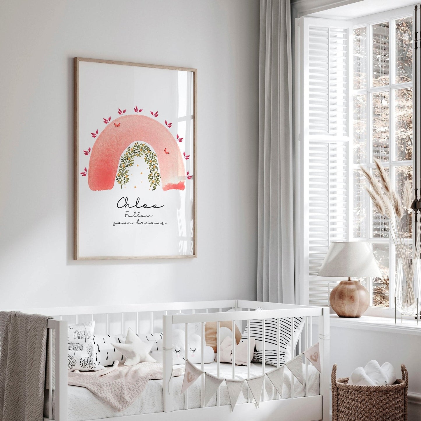 Rainbow prints | Personalised Wall art for Girls' room