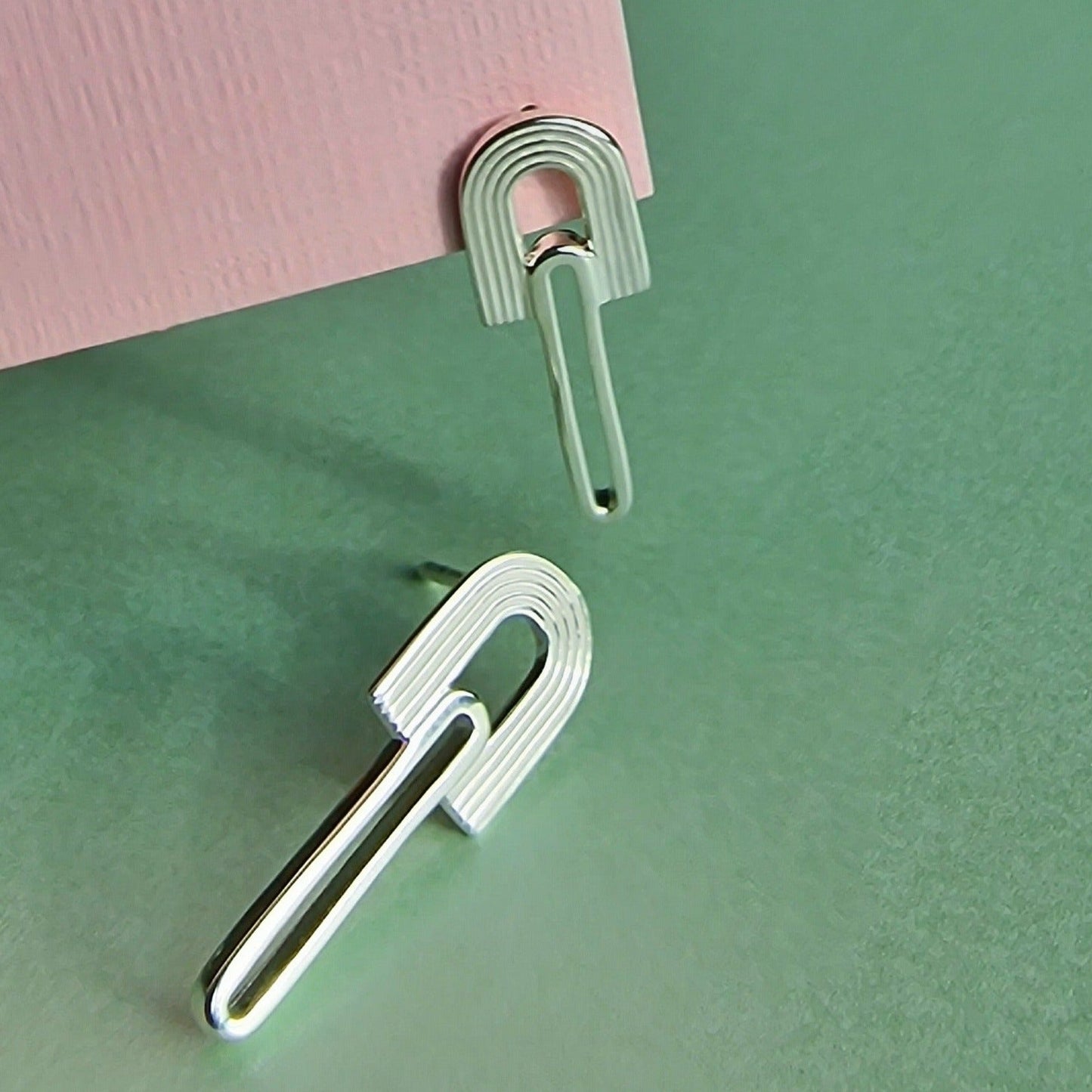 Rainbow Sterling Silver Stud Earrings