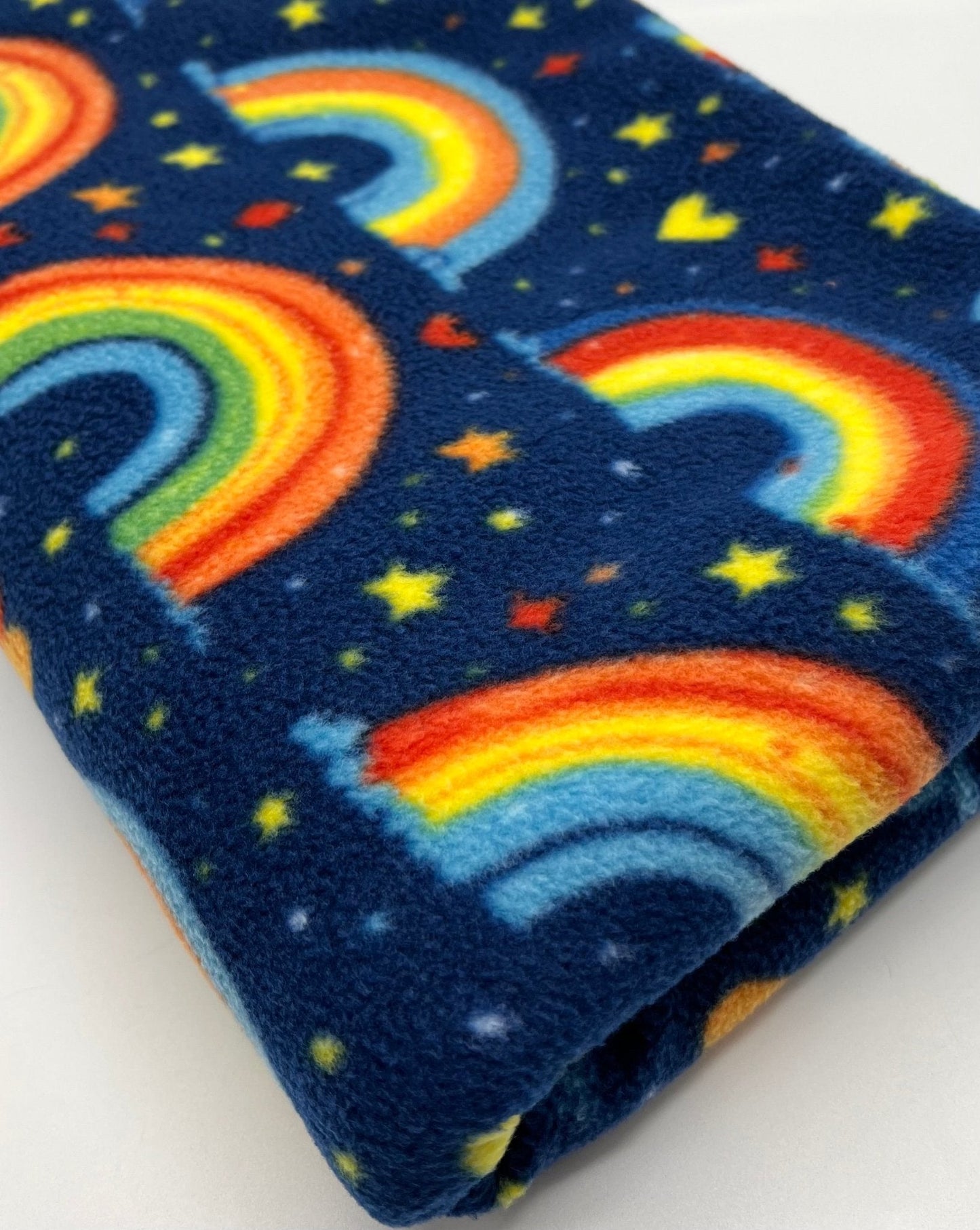 Rainbows Printed Anti-Pil Polar Fleece Fabric Blanket Loungewear