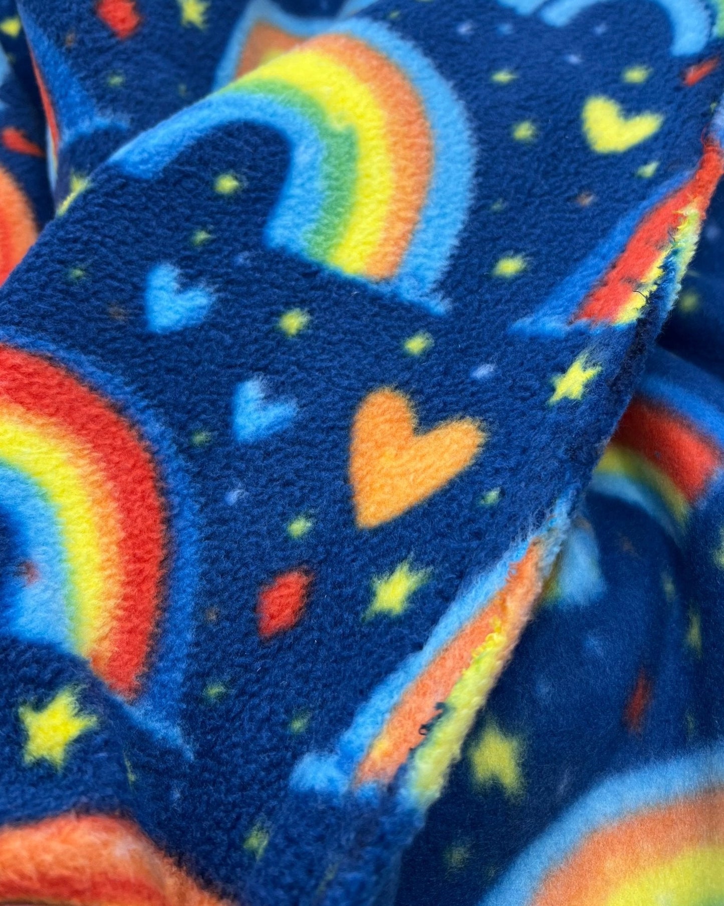Rainbows Printed Anti-Pil Polar Fleece Fabric Blanket Loungewear