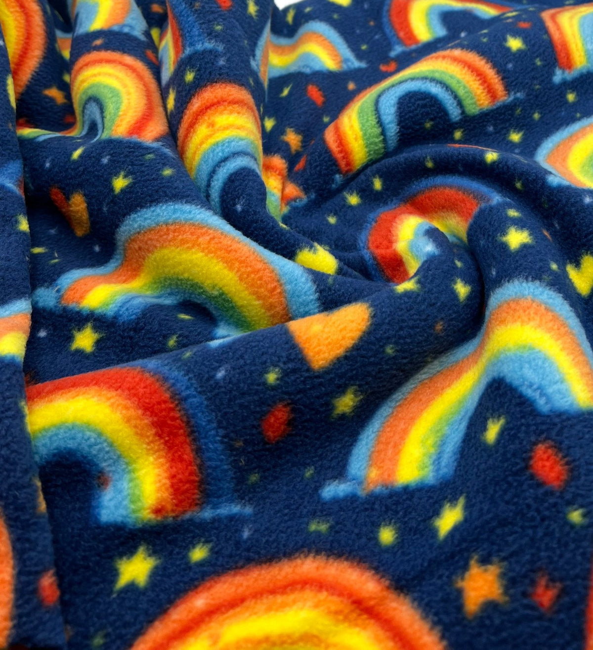 Rainbows Printed Anti-Pil Polar Fleece Fabric Blanket Loungewear