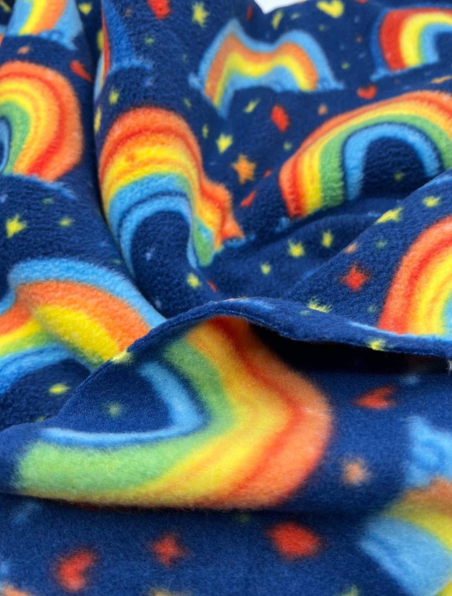 Rainbows Printed Anti-Pil Polar Fleece Fabric Blanket Loungewear