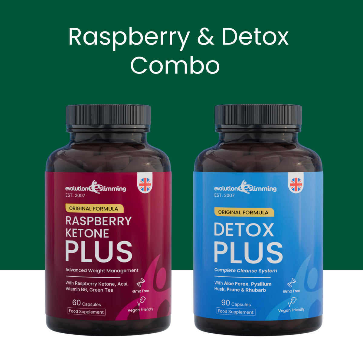 Raspberry Ketone Plus & Detox Colon Cleanse Combo Pack