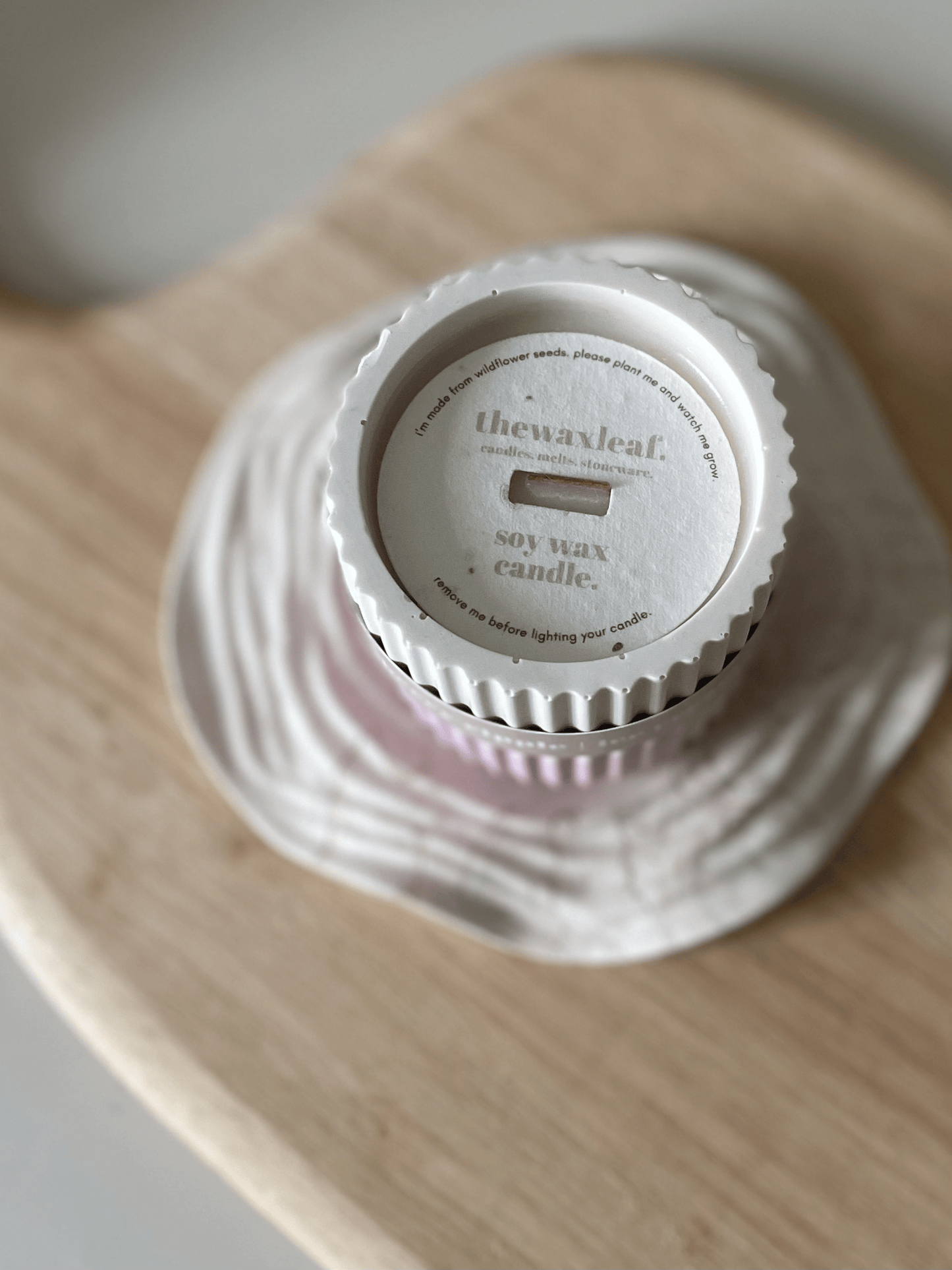 Raspberry Ripple Stoneware Soy Candle – Sustainable Fruity Scent