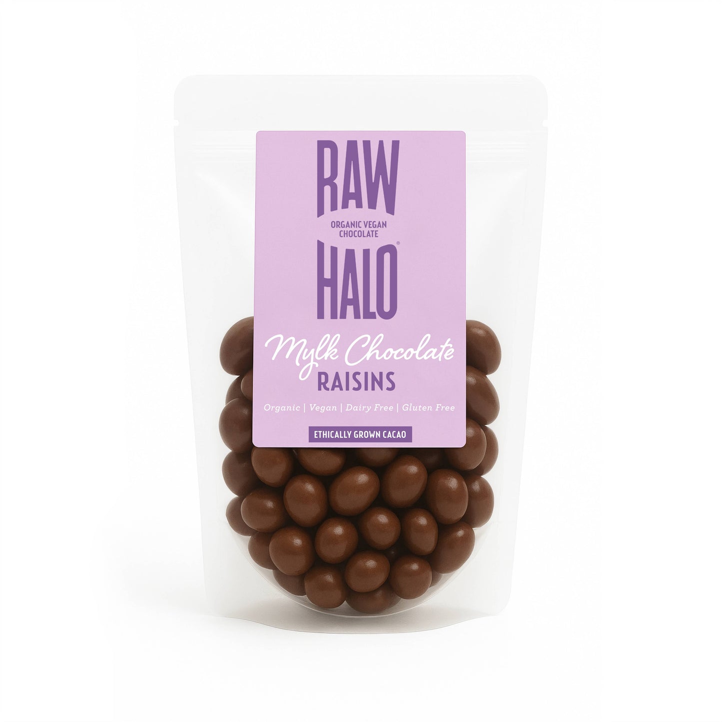 Raw Halo Organic Mylk Chocolate Covered Raisins 85g Vegan