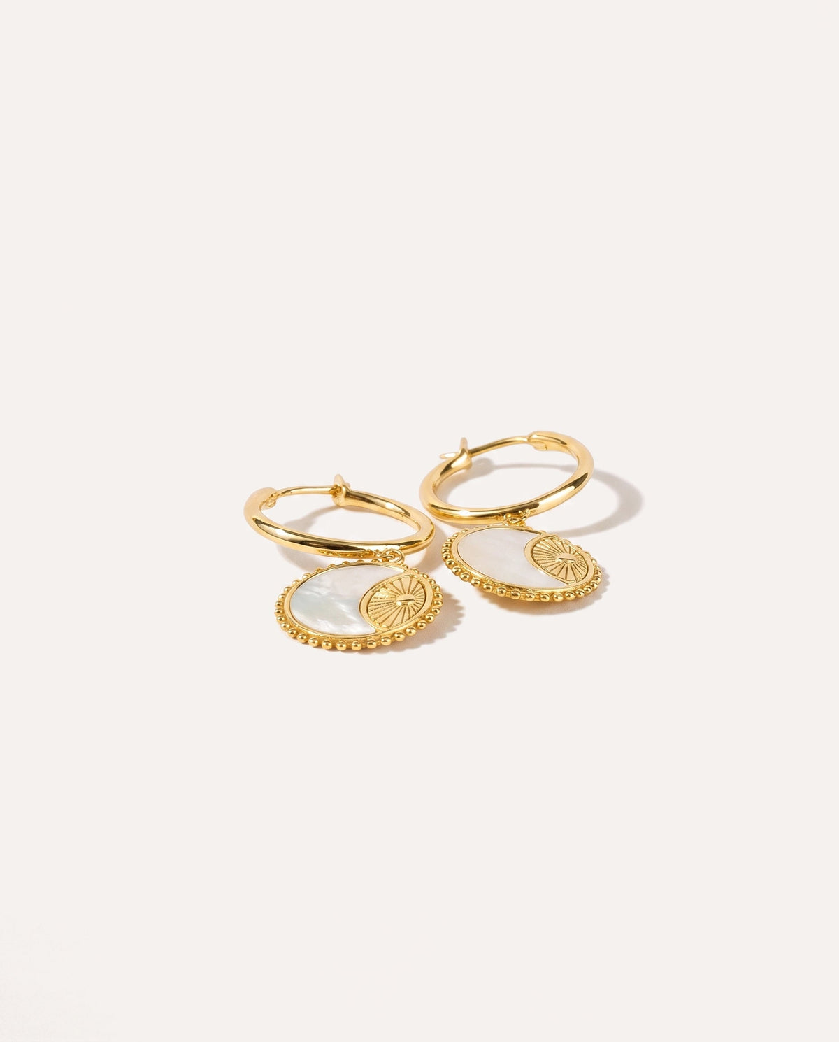 Ray of Sun Mother of Pearl Earrings
