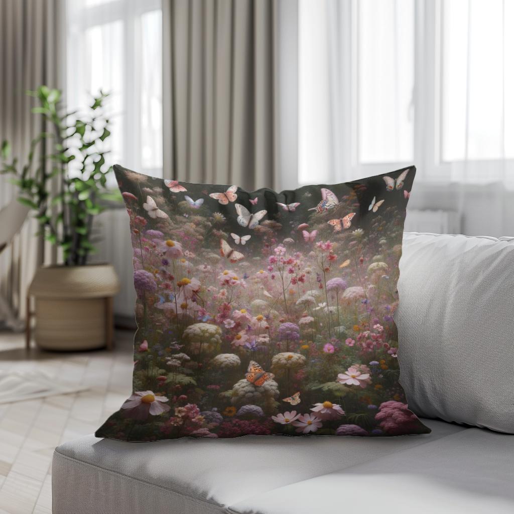 Butterfly Haven Cotton Cushion