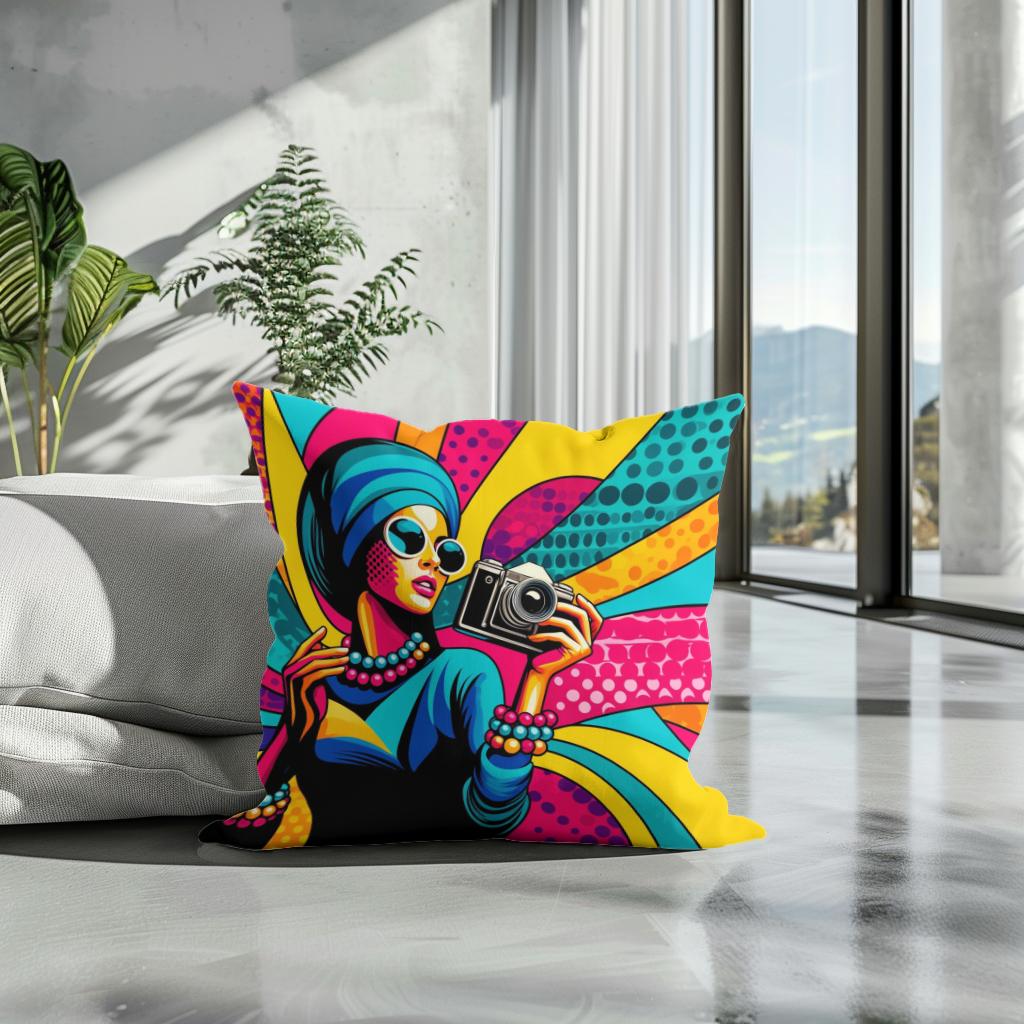 Radiant Retro Cotton Cushion