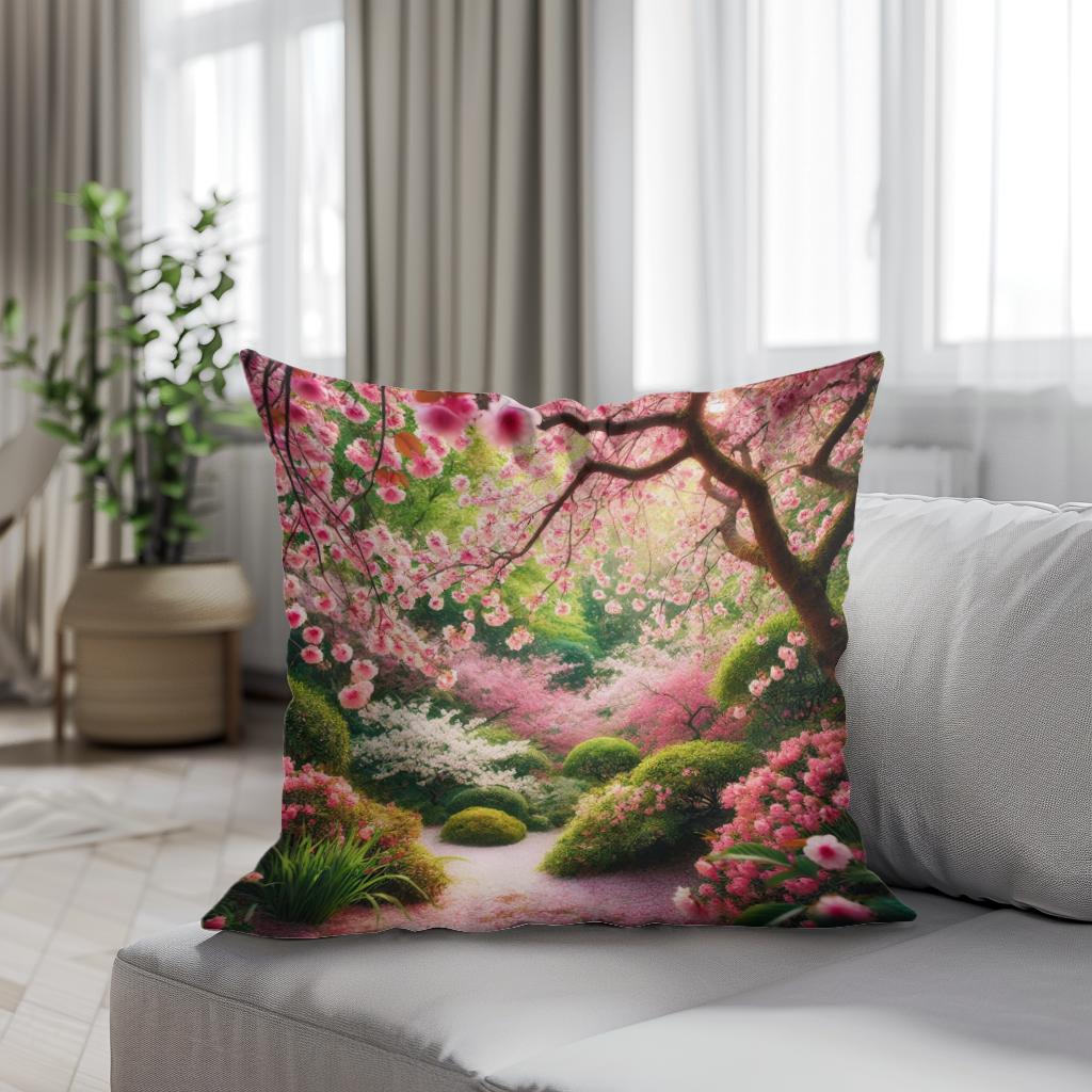 Spring Blossom Serenity Cotton Cushion