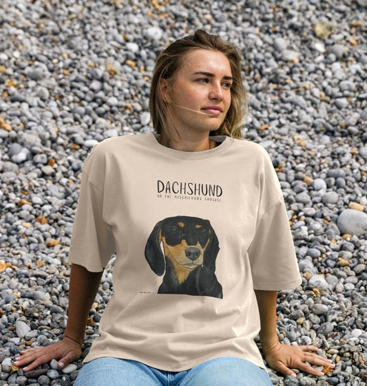 Charming & Cozy: The Black & Tan Dachshund Women's Relaxed Fit T-Shirt