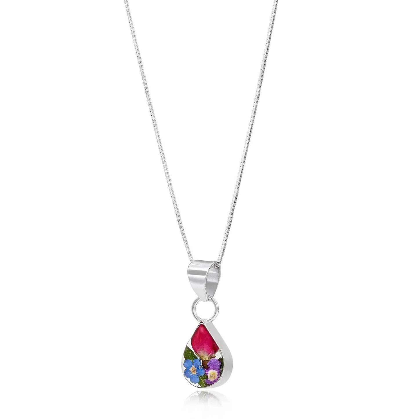 Real flower teardrop pendant necklace necklace by Shrieking Violet