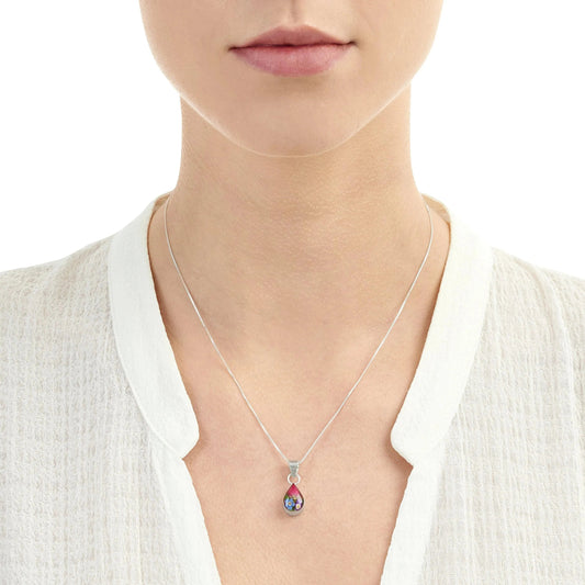 Real flower teardrop pendant necklace necklace by Shrieking Violet