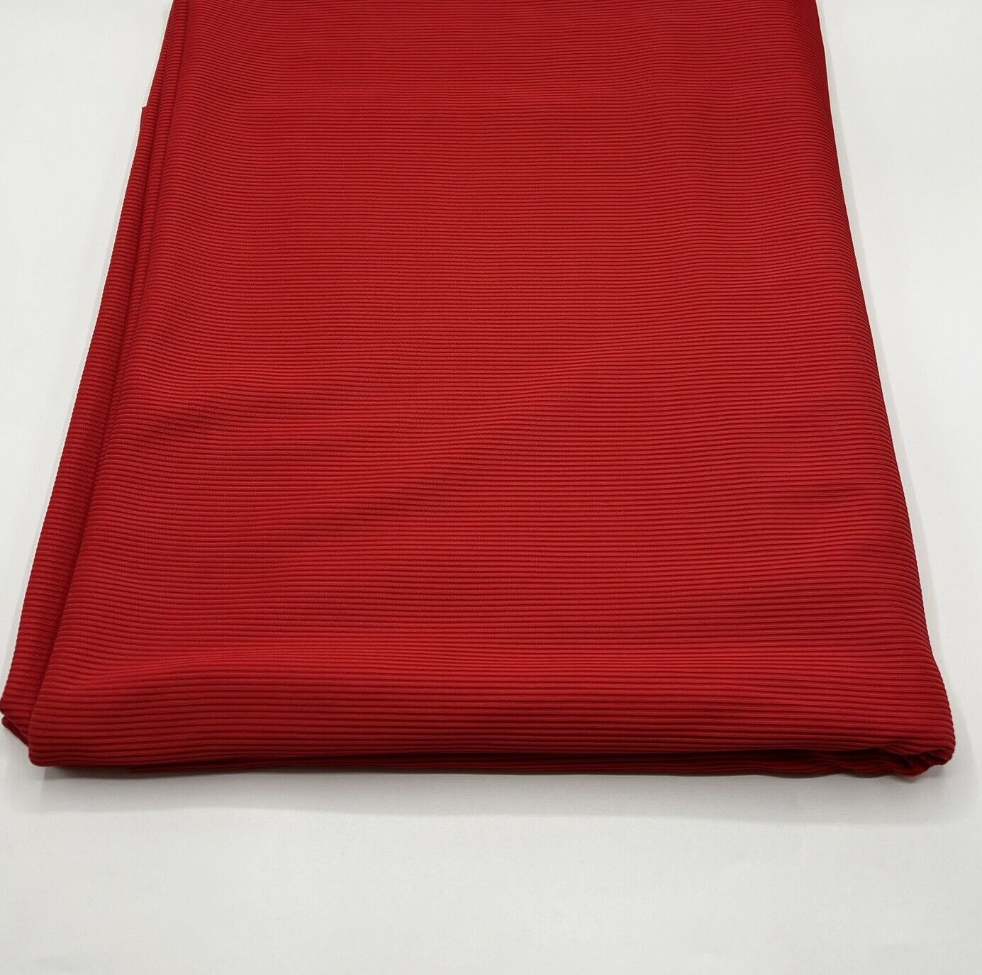Red 2X1 Fine Rib Stretch Fabric