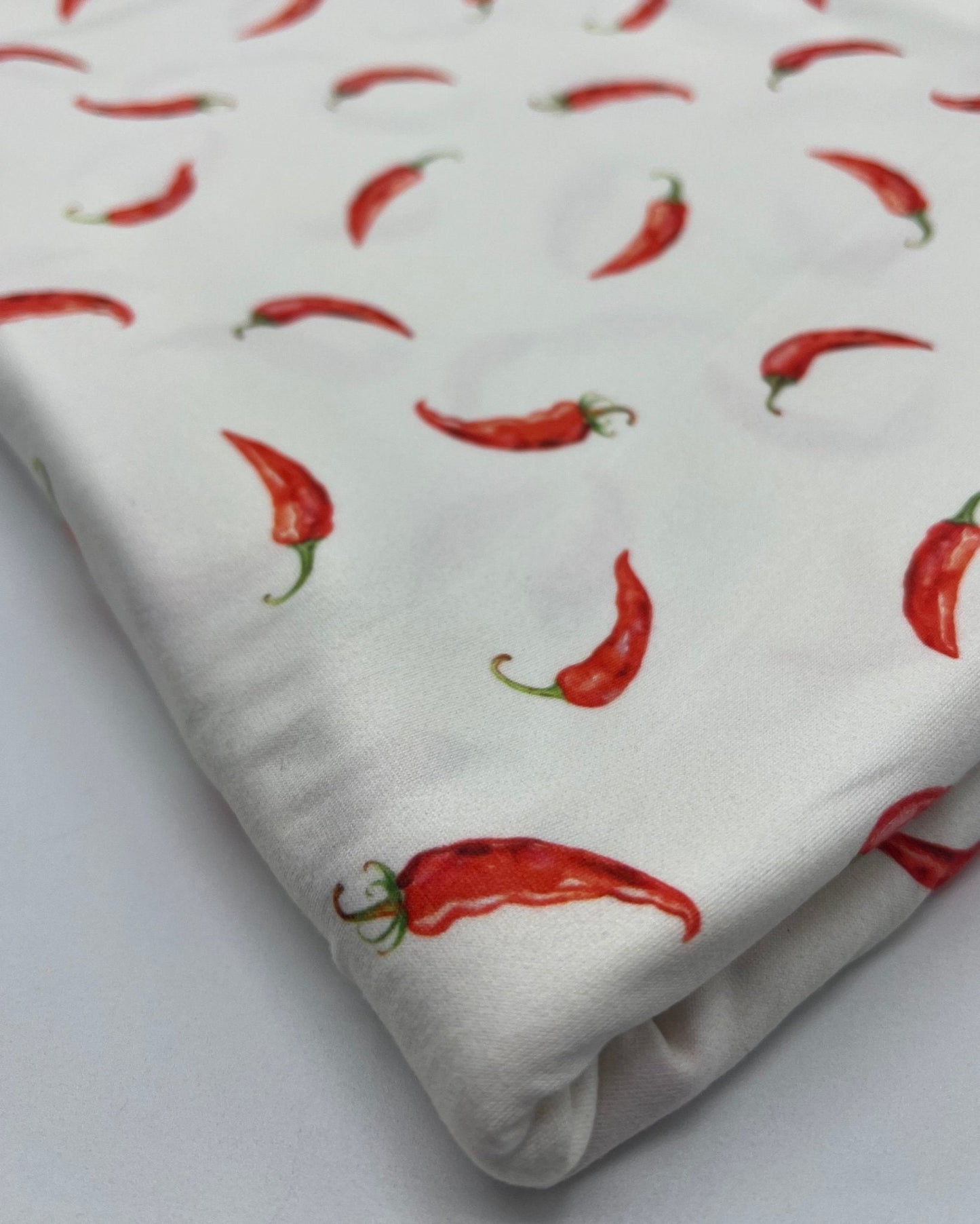 Red Chili Super Soft Print Spun Poly Stretch Fabric