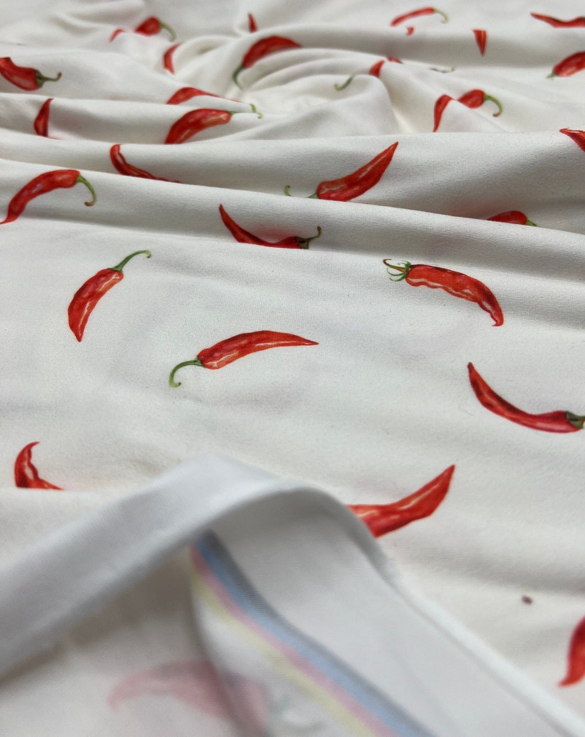 Red Chili Super Soft Print Spun Poly Stretch Fabric