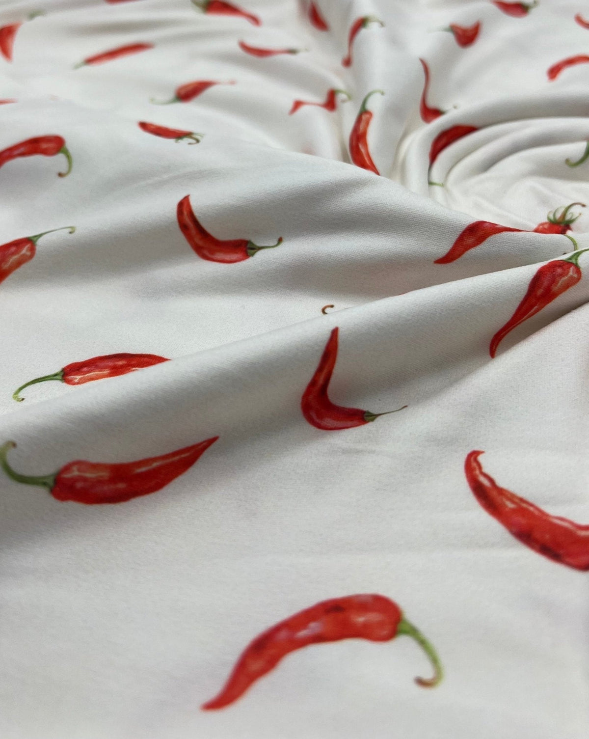 Red Chili Super Soft Print Spun Poly Stretch Fabric