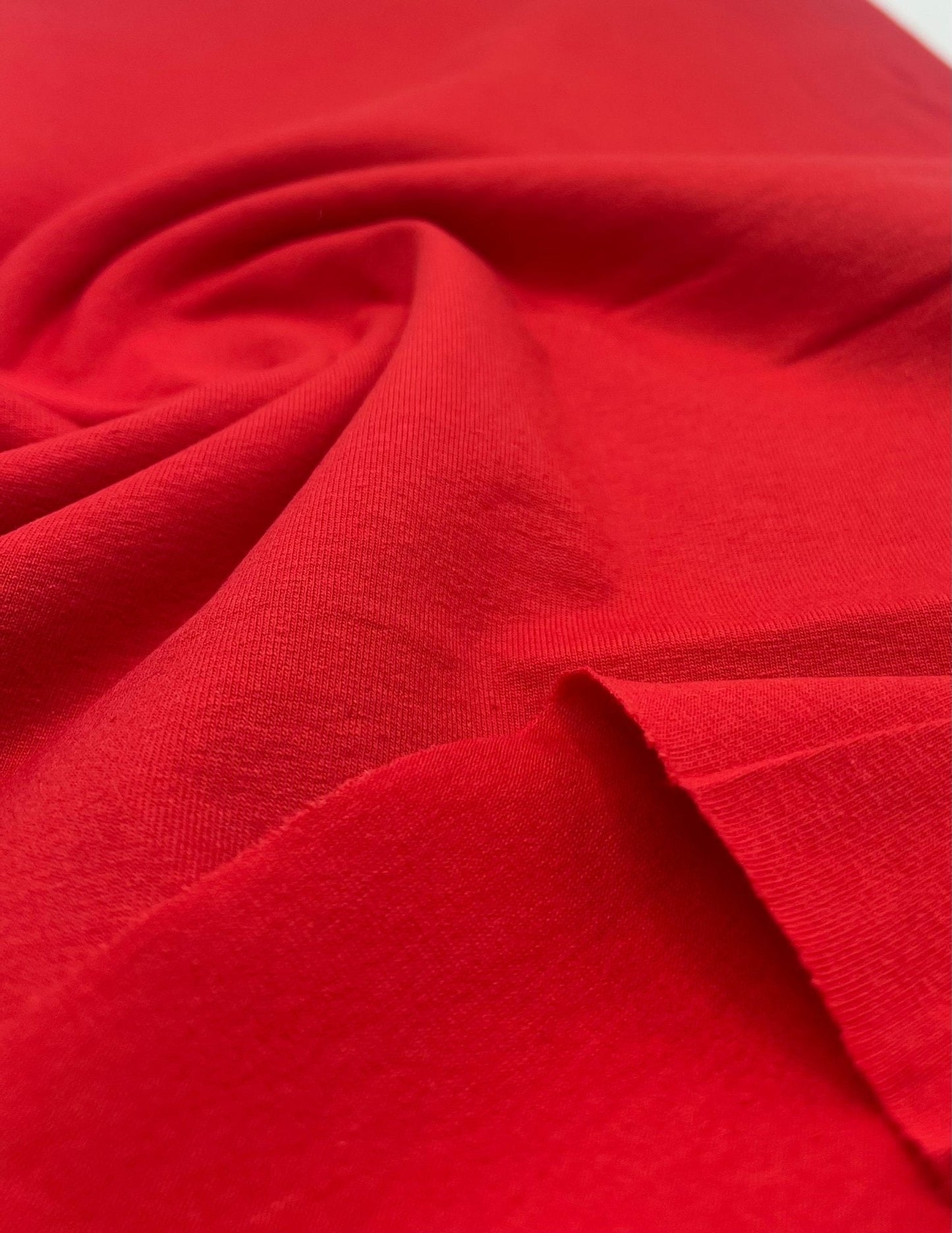 Red Cotton Stretch Jersey 200 GSM 95/5 Lycra 4 Way Stretch