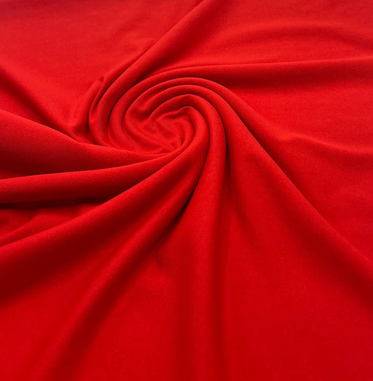 Red Stretch Jersey 220GSM 4 Way Stretch Fabric