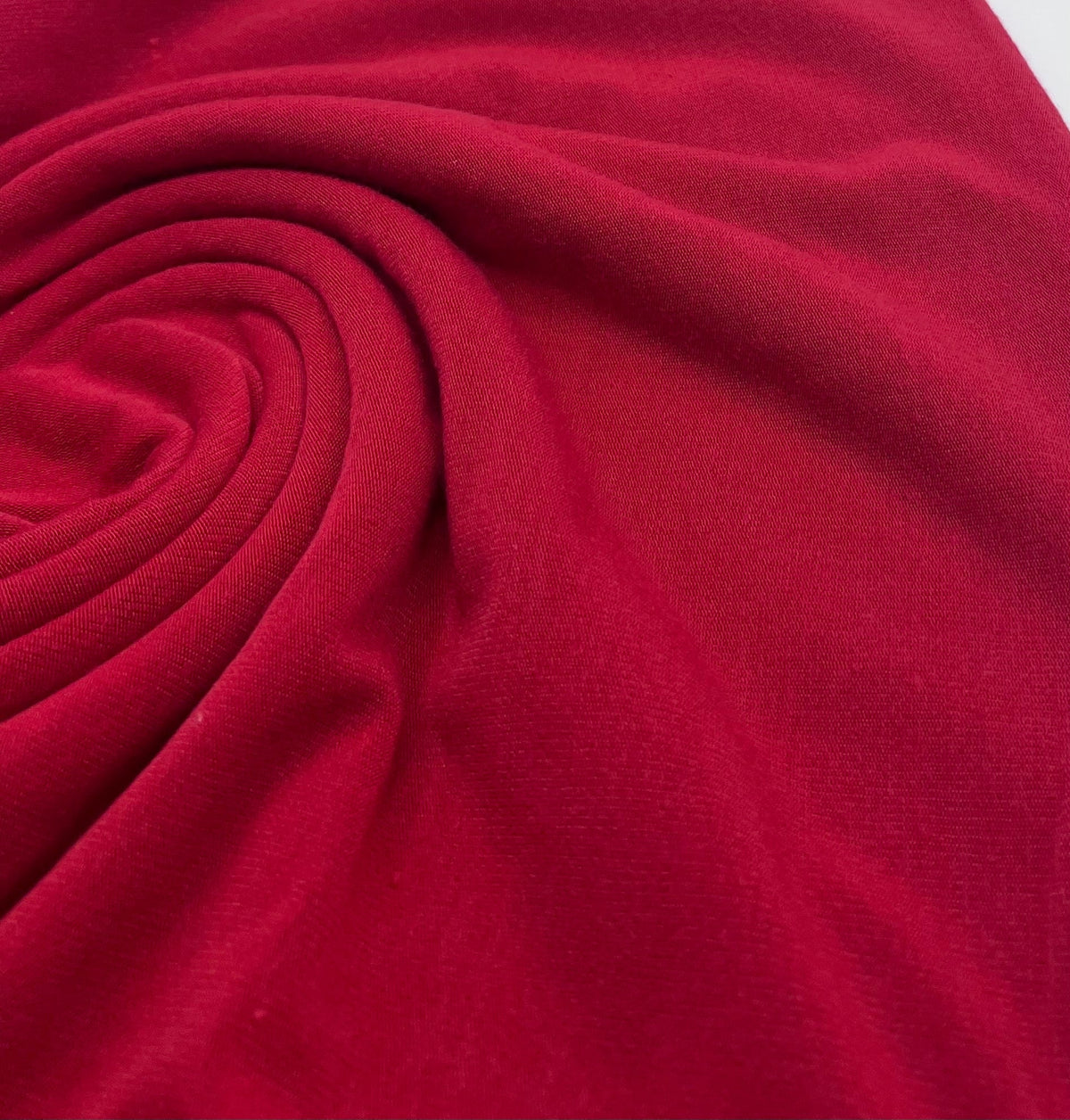 Red Lightweight Melange Knit Stretch Fabric