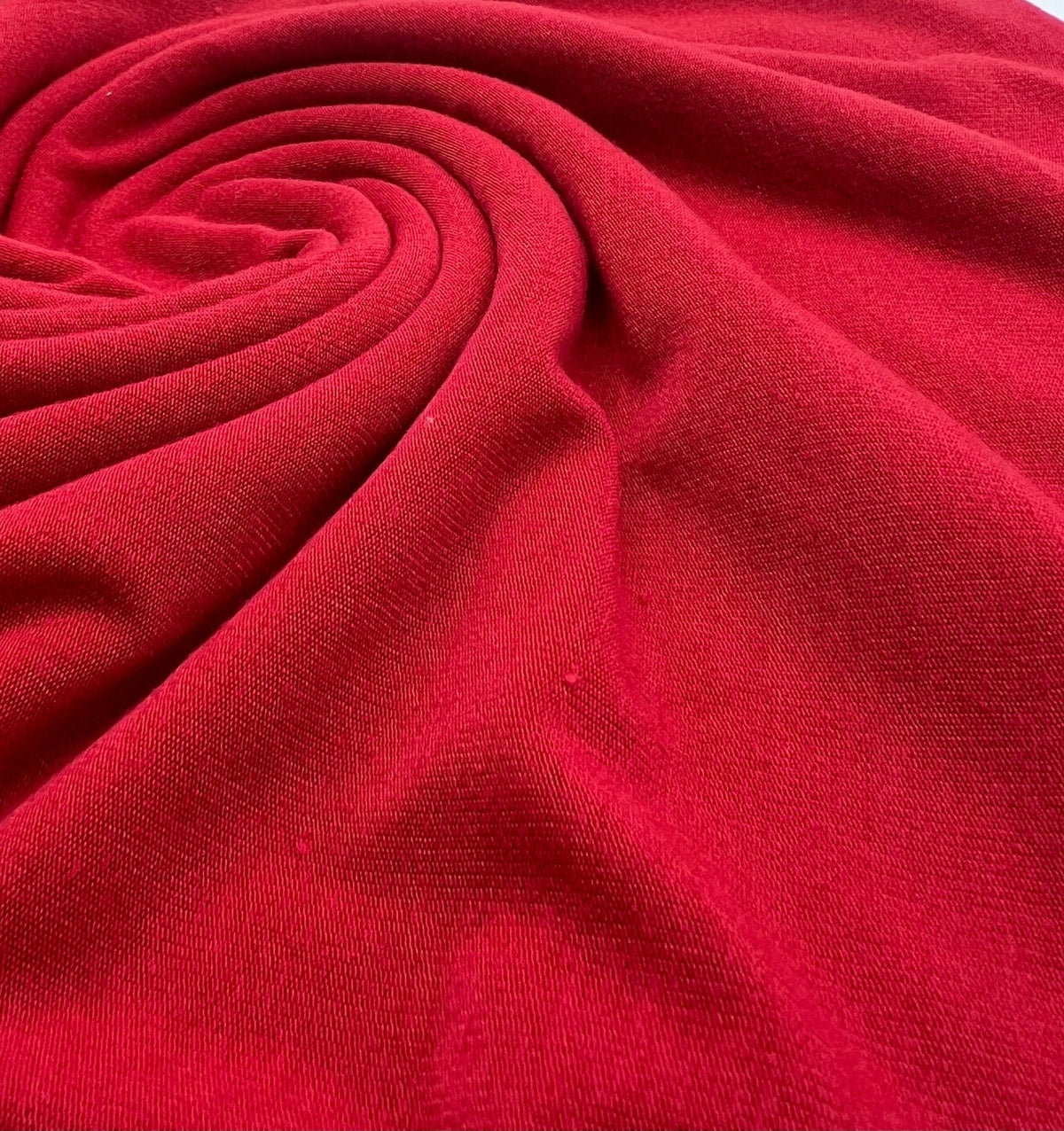 Red Lightweight Melange Knit Stretch Fabric
