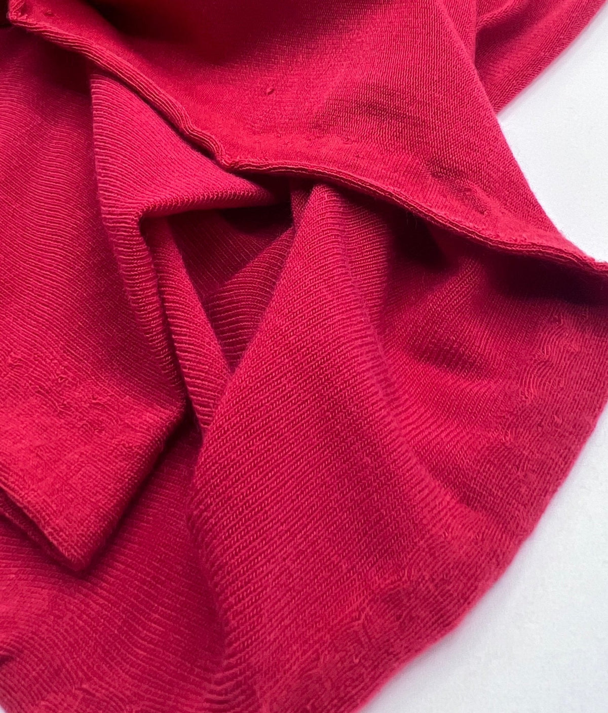 Red Lightweight Melange Knit Stretch Fabric