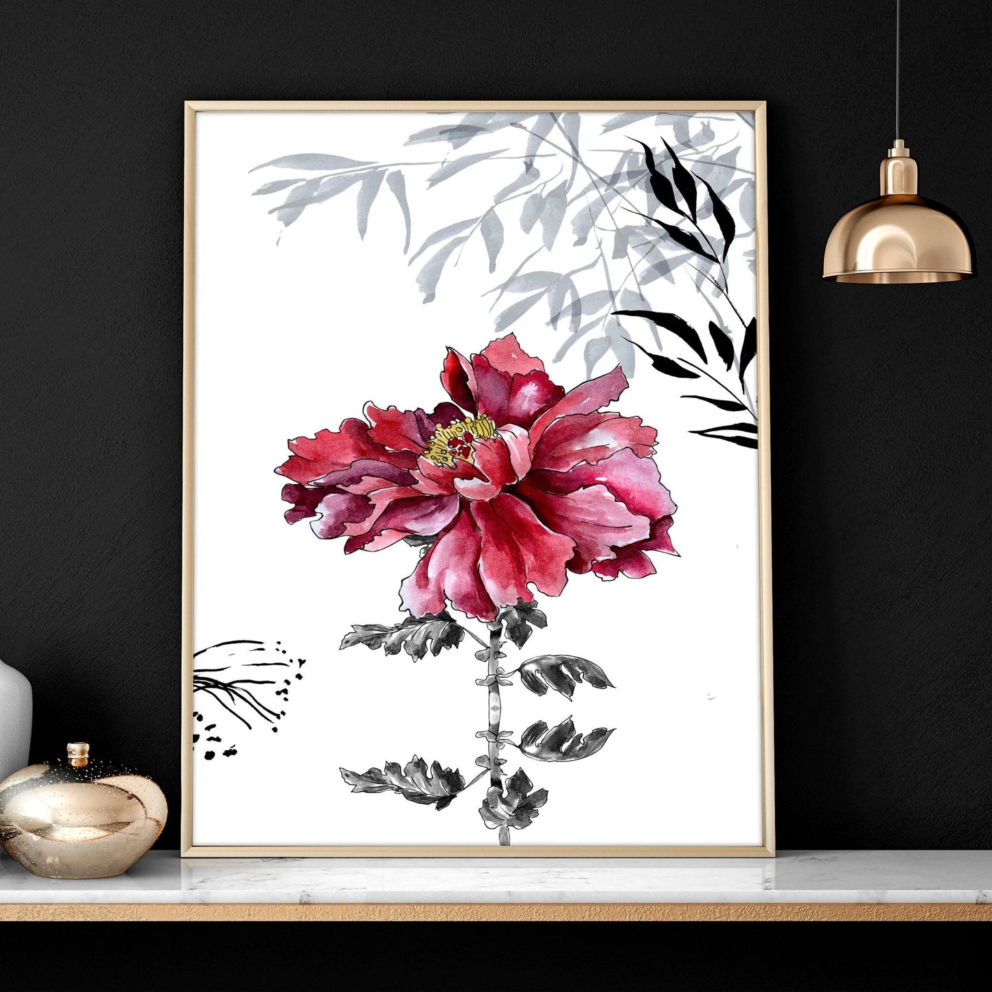 Peony Wall Art | Set of 2 framed wall art