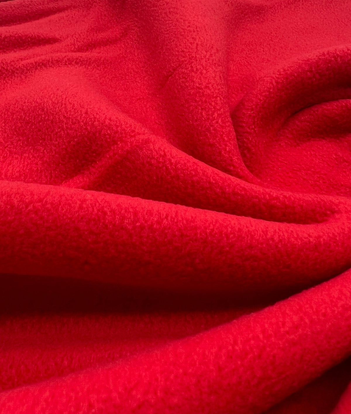 Red Plain Anti-Pil Polar Fleece Fabric Blanket Loungewear
