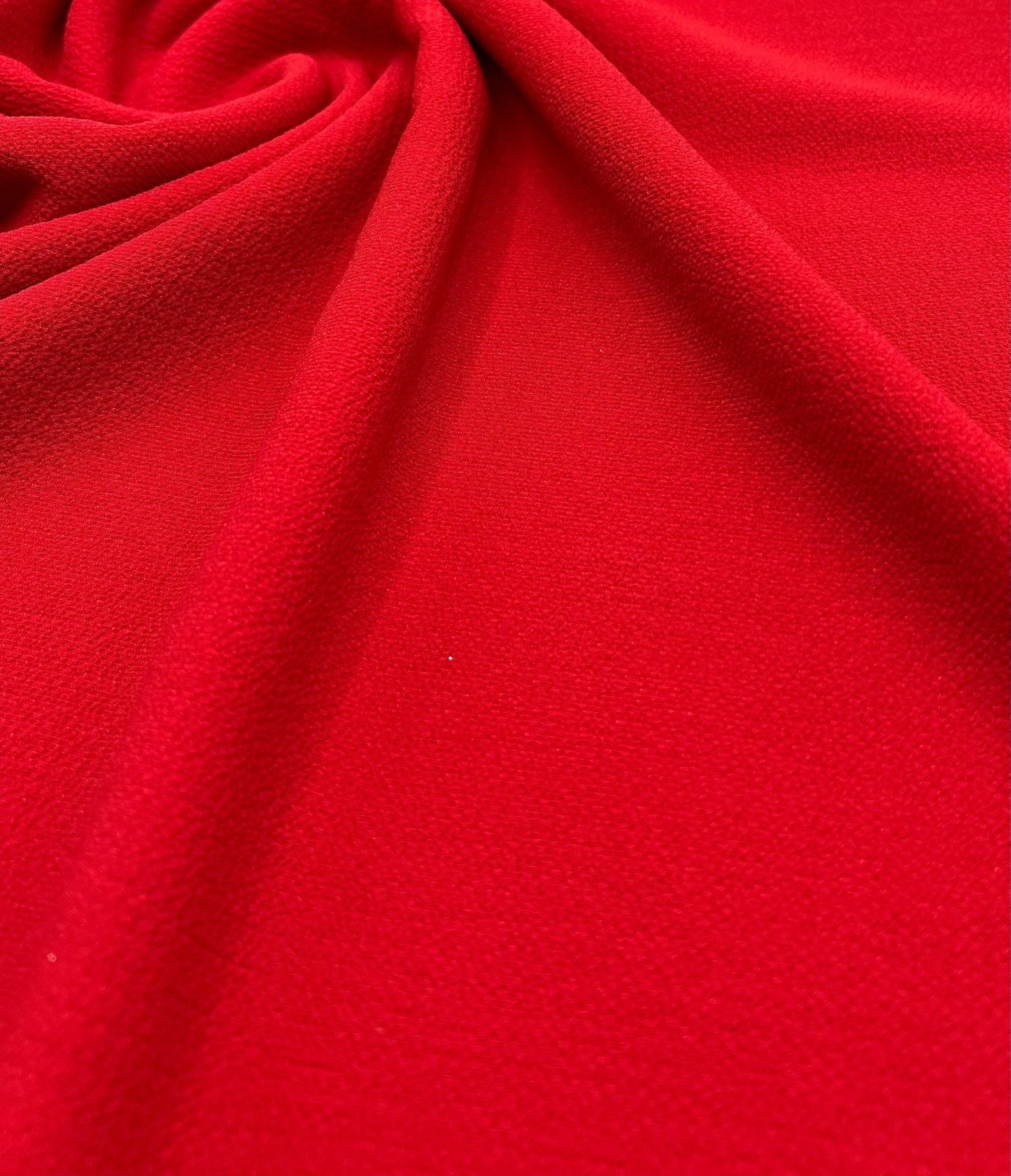 Red Plain Lightweight Bubble Crepe Fabric