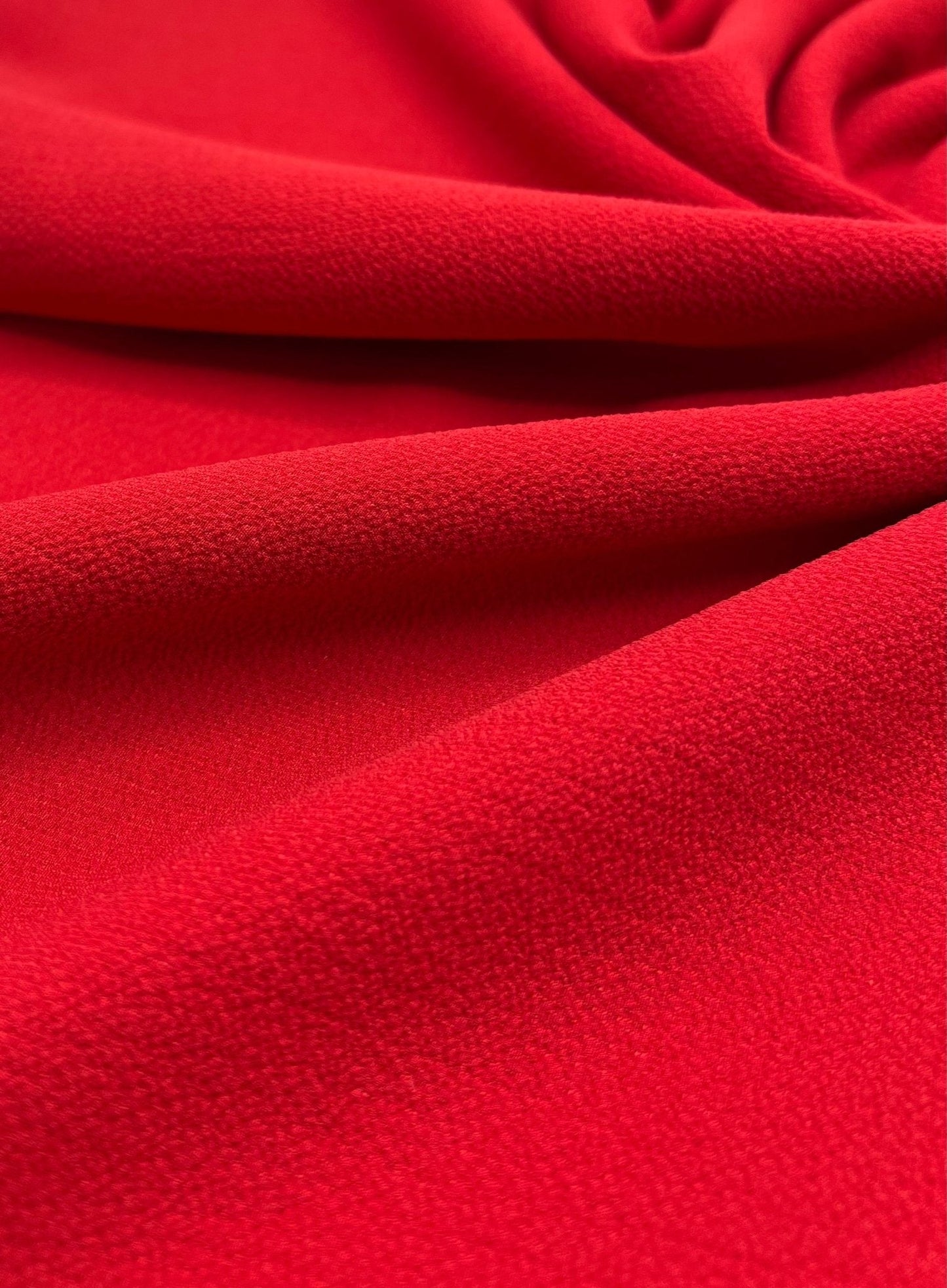 Red Plain Lightweight Bubble Crepe Fabric
