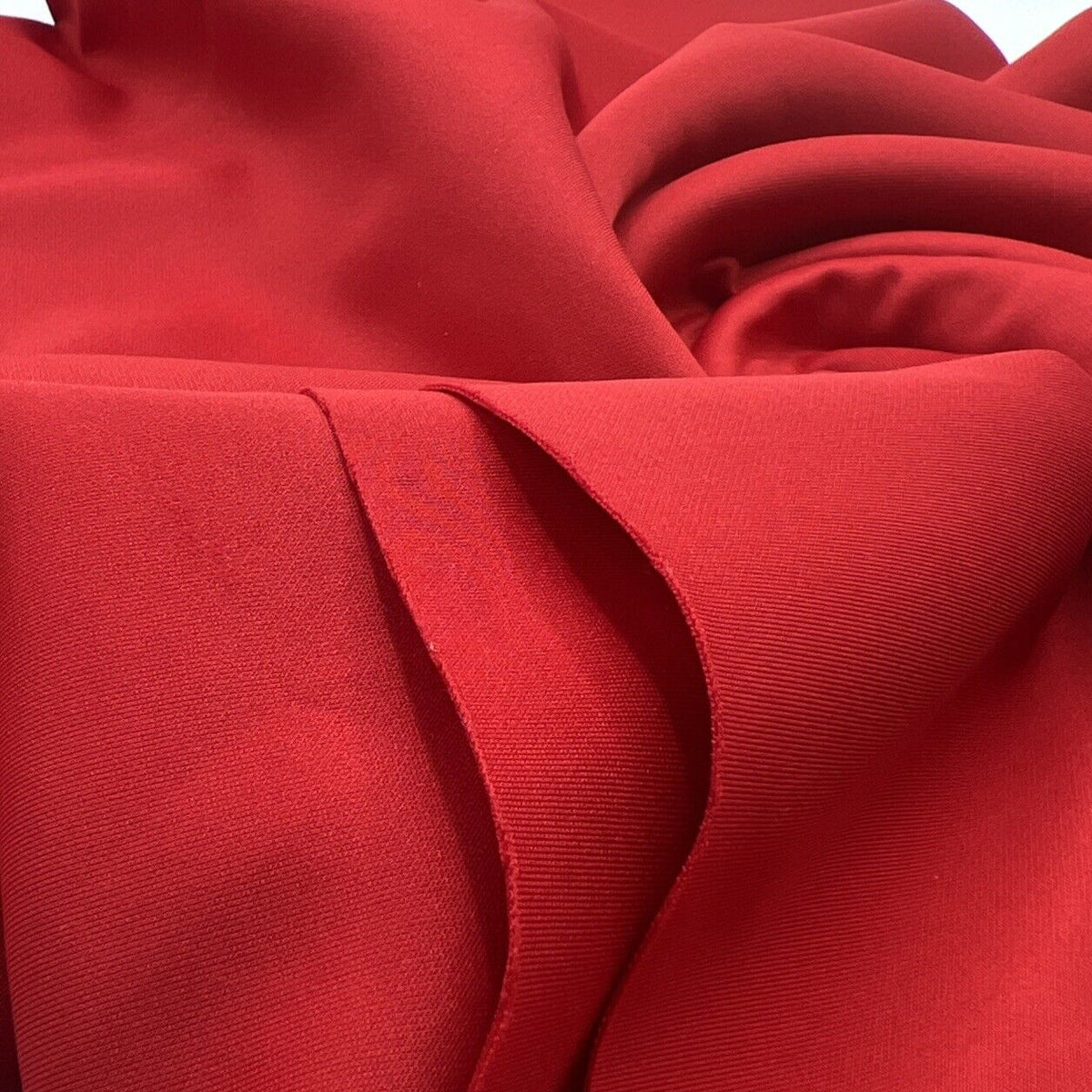 Red Plain Scuba 4 Way Stretch Smooth Jersey Fabric