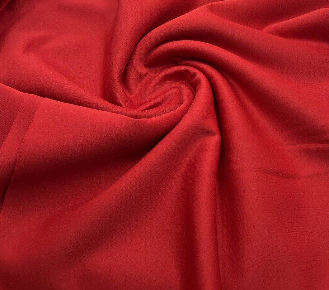 Red Plain Scuba 4 Way Stretch Smooth Jersey Fabric