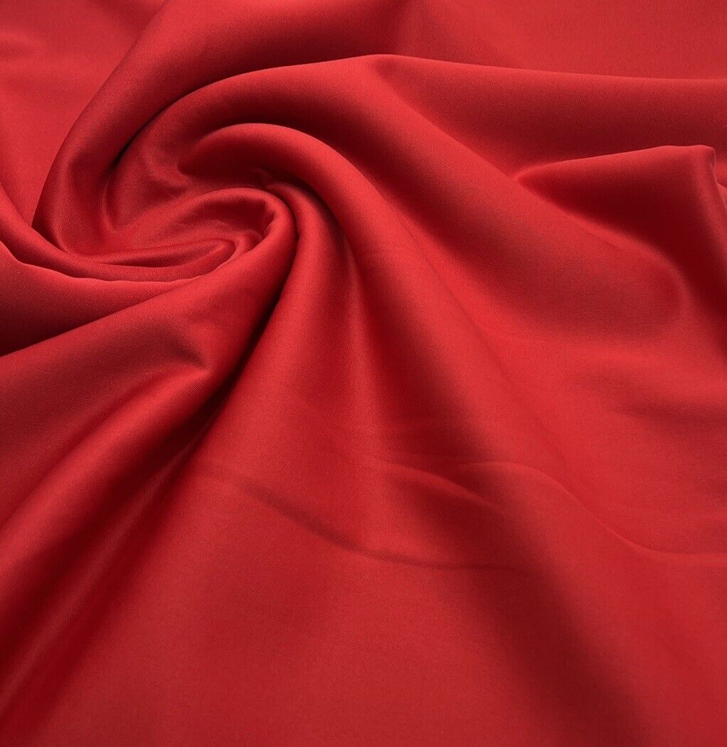 Red Plain Scuba 4 Way Stretch Smooth Jersey Fabric